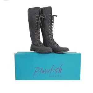 Blowfish flannel boots lace tie up Malibu
